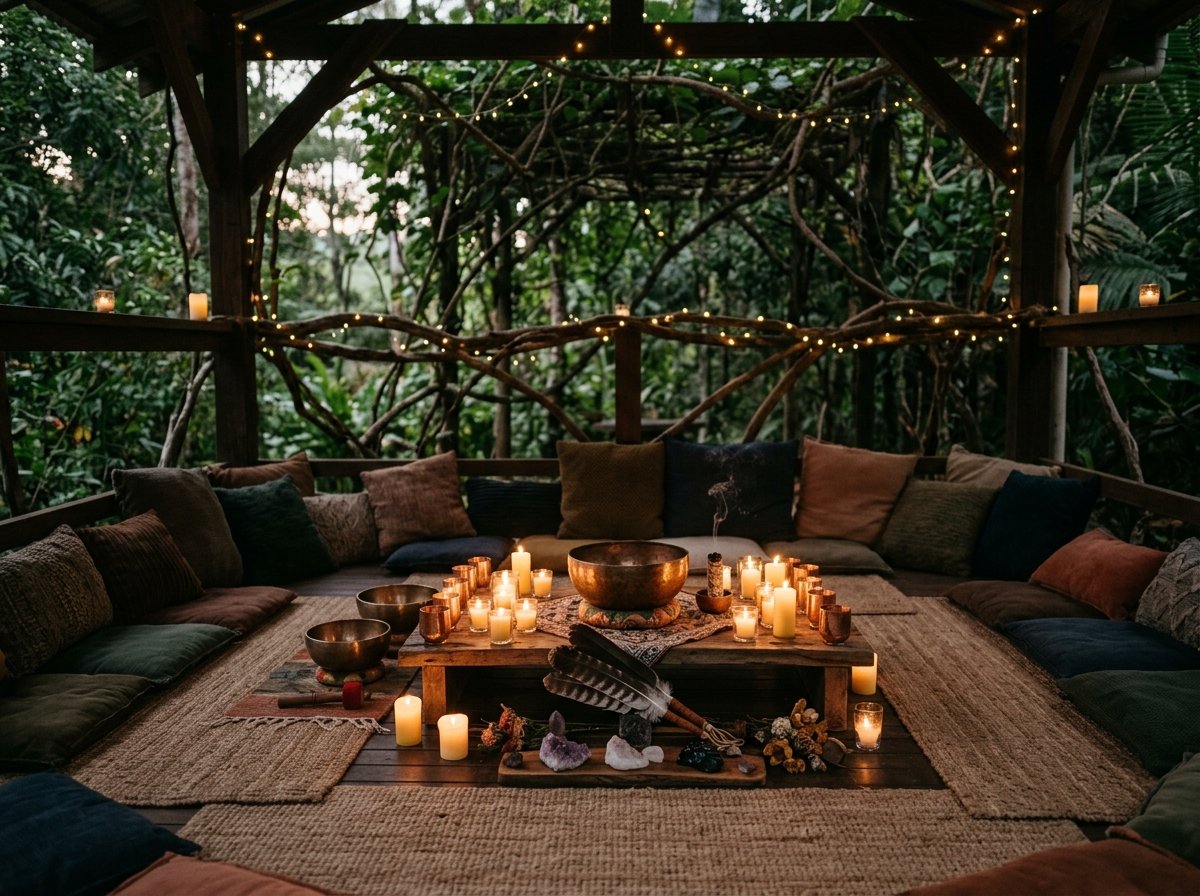 Sacred Ceremony Space & Singing Bowl Altar